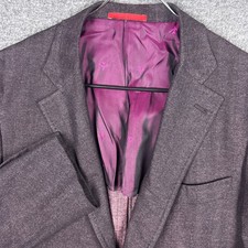 ISAIA Sport Coat Blazer Mens 52(42R) Purple D...