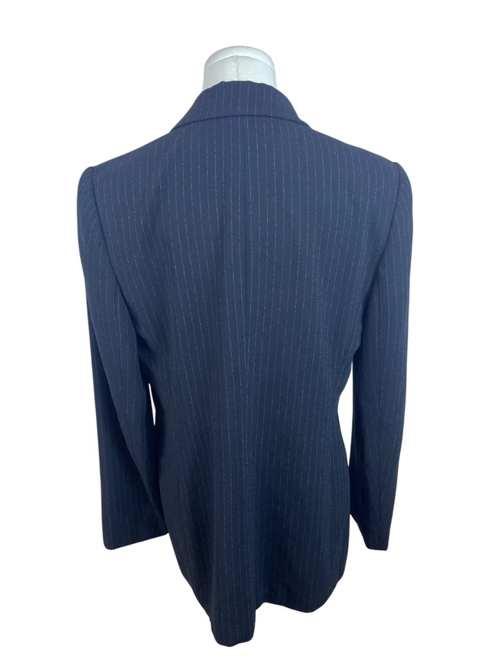 Blazer informal Corner Annex para mujer negro a rayas talla 10 Foto 3 de 4