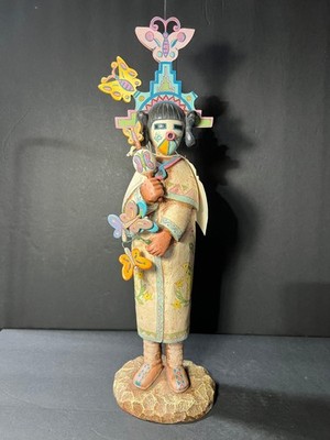 Robson Design Butterfly Maiden Kachina Style Large 19'' Statue Figure DAMAGED 