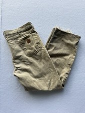 Carhartt B161 Men Relaxed Fit Straight Leg Tan Denim Jeans 42x32 Distressed VTG