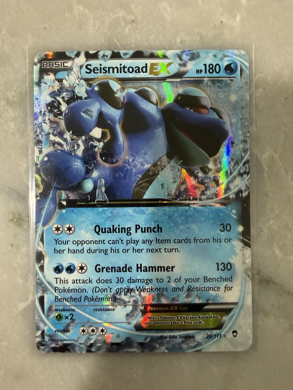 Seismitoad EX 20/111 XY - Furious Fists Holo