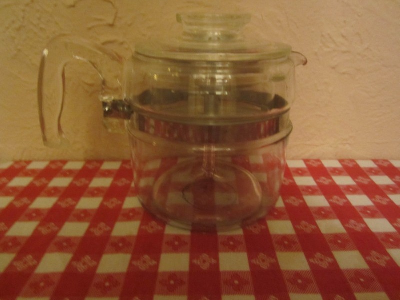 Pyrex Flameware Percolator Stove Top Coffee Maker 4 cup