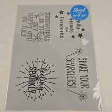 Essential Stencil of the Month Club June 2022 3 Pack 16" 12" New