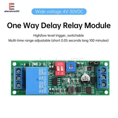 1-10PCS DC 4-30V 1 Way Power Adjustable Trigger Delay Relay Timer Control Module