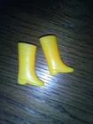 Vintage Barbie Doll 1960's Mod Clone Yellow Boots! Fits Twiggy, Barbie, Francie!
