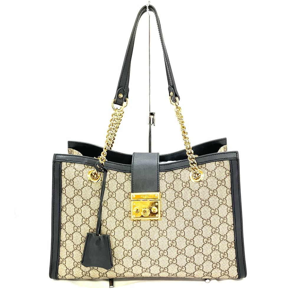 SAC FOURRE TOUT BANDOULIÈRE AUTHENTIQUE GUCCI CHAIN 479197.52981 GG SUPREME X CUIR FEMME F/S