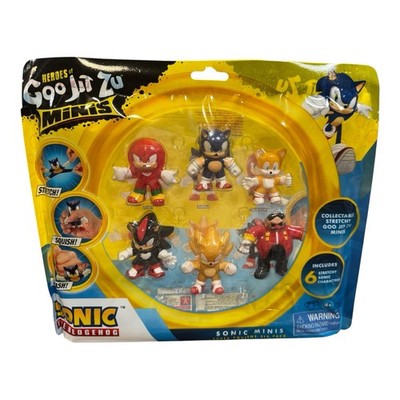 Heroes of Goo Jit Zu Minis Sonic The Hedgehog Super Squishy 6 Figure Pack NEW
