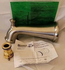 Delta 6-1/2" Diverter Tub Spout Stainless Steel RP52153 & Univ Adapter 48387SS