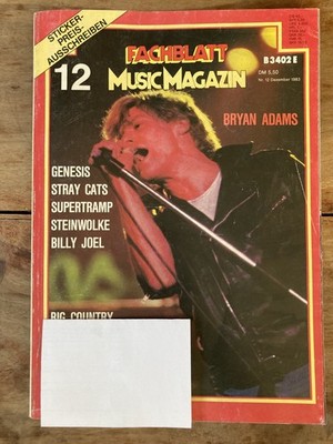 Fachblatt MusicMagazin Zeitschrift Dezember 1983 12/83 Bryan Adams Genesis Joel