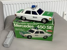 Vintage Mercedes 450 SE Police Remote Controlled Made in Hong Kong Original Box 1970s