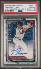 2024 1st Bowman Draft TRAVIS BAZZANA HTA Choice Auto /150 PSA 10 Guardians CPATB