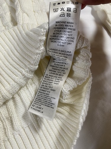 Puma Cable Knit Golf Sweater White Quiet Golf NWOT S SMALL - Picture 9 of 11