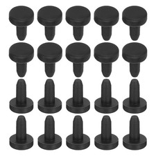 30-Pack Black Rubber Stopper Plugs, 3mm Plug Holes for 3mm/0.12-0.12" Hole