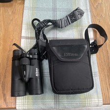 Nikon 10x42 Full-Size Binoculars Roof Prism Multi-Coated Black Case Strap