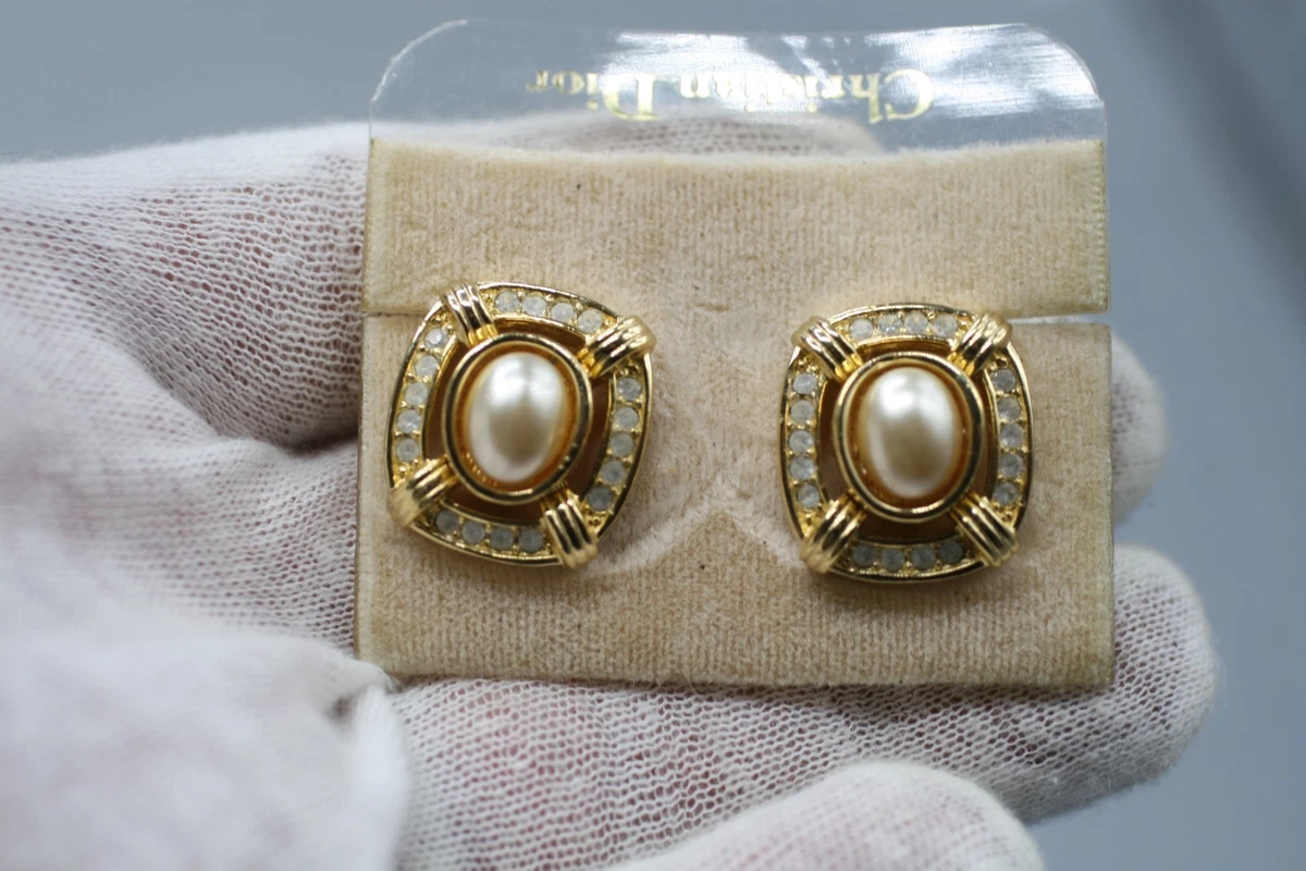 【極美品】Christian Dior パール　ビジュー　イヤリング　ゴールド 25+ Dior Gold Pearl Fashion Earrings for sale | Updated Oct 2026