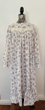NWT Vtg Cypress 100 Cotton Pink Floral Nightgown Cottagecore Size L Read