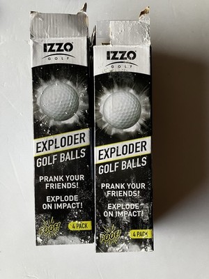 Izzo Golf Exploding Prank Golf Balls - Lot Of 7 Balls - Open Box