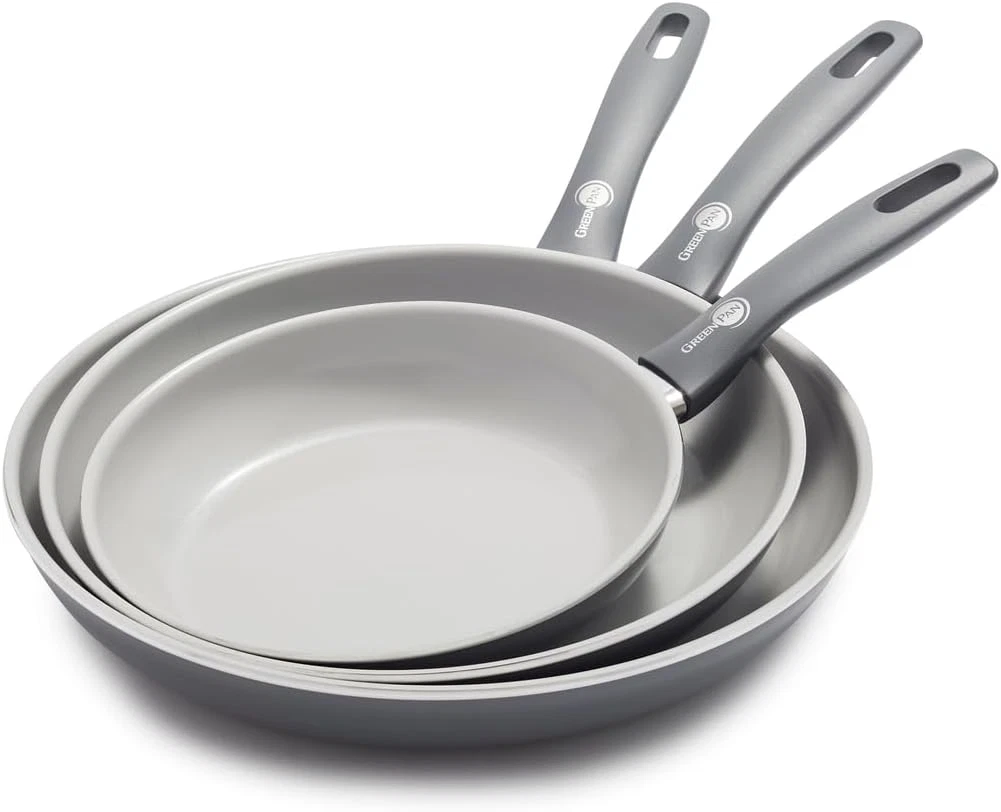 Dover 3-Piece Nonstick Frying Pan Set, Ceramic Coating, Stay Cool Handle