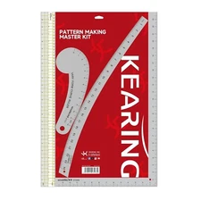 2 Curve Rulers, L-Square and Quilting Ruler 4 Piece Set for Pattern Making