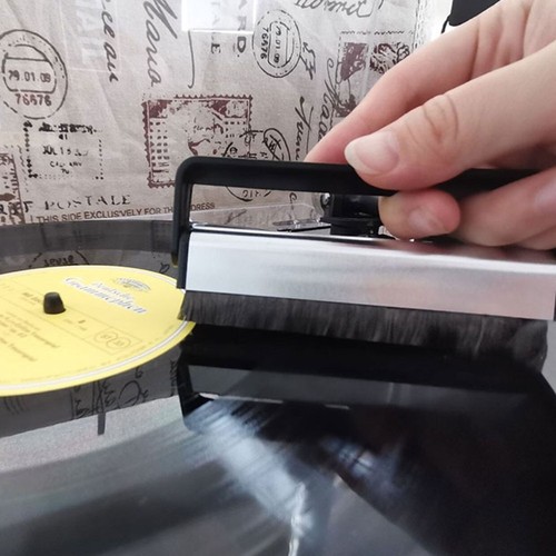 Limpiador de discos de vinilo cepillo de fibra de carbono antiestático cepillo de grabación limpieza - Imagen 8 de 12