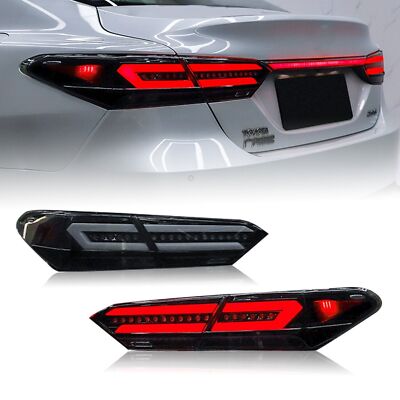 HCmotion For Toyota Camry 2018 -2022 LED Tail Lights Smoked 5PCS Trunk Lamp