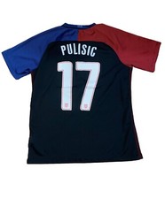 USA Team Nike Pulisic 17 Rookie Dri-Fit 2016 Soccer Jersey Shirt Black Sz S