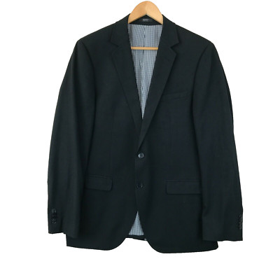 Esprit Collection Schwarz Polyester Normal Blazer Jacke Herren Größe Brustumfang UK 40R 