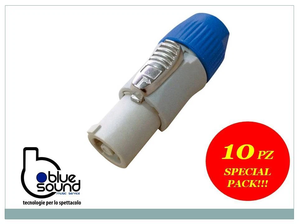 10x 10 pz CONNETTORE POWERCON SPEAKON SOUNDSATION WIRE MASTER WM-SACPOWER PRESA