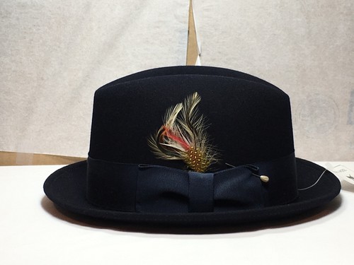 New with Tag Capas Stingy Brim Men's WOOL Hat made in USA Navy, Brown, Black... - Picture 7 of 14