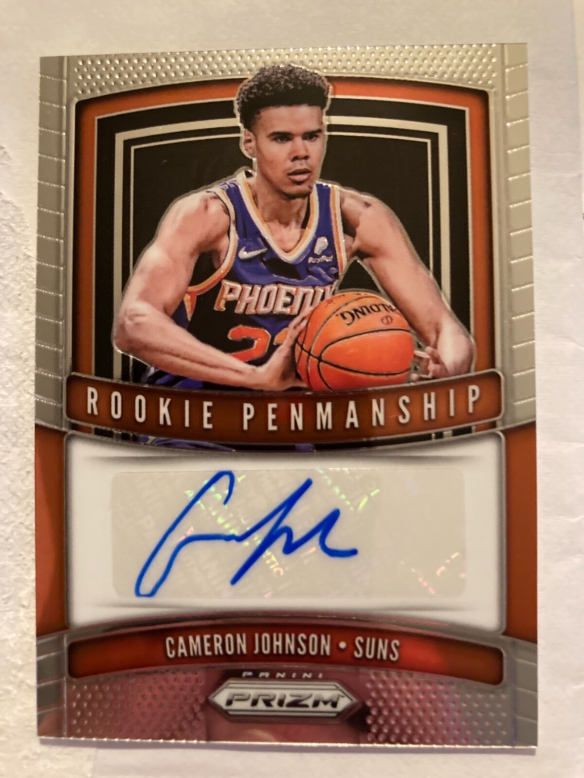 2019-20 Panini Prizm Cameron Johnson Rookie Penmanship Auto Looks Great!