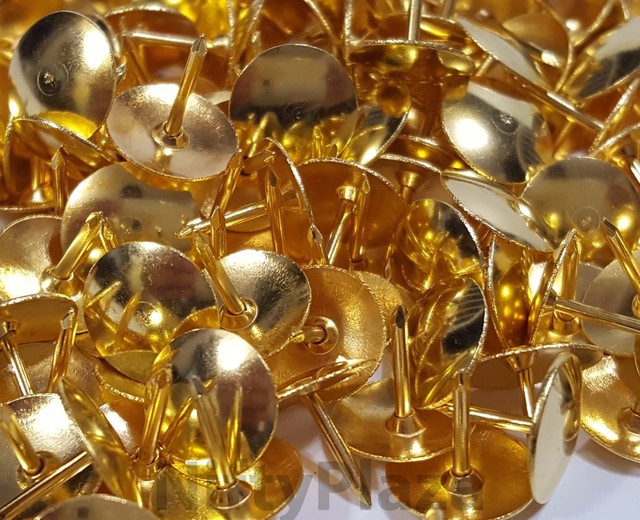 Lot of 400 Brass Gold Steel Thumb Tacks Push Pins No Rust US STOCK eBay