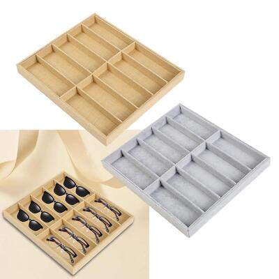 Eyeglass Sunglasses Organiser case Wooden 10 Slot Glasses UK