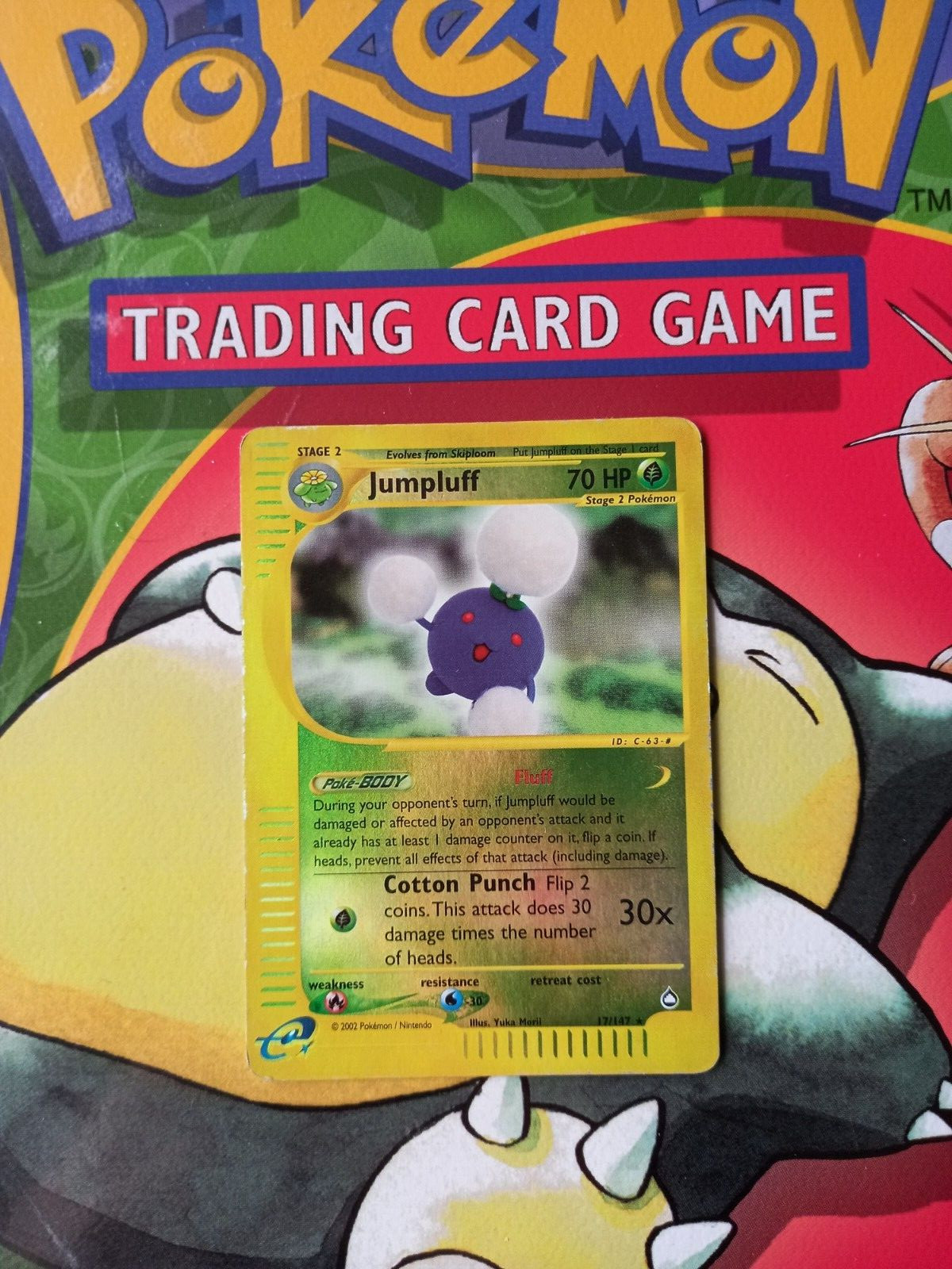 Jumpluff 17/147 Reverse Holo Rare Aquapolis Pokemon Card - G/LP