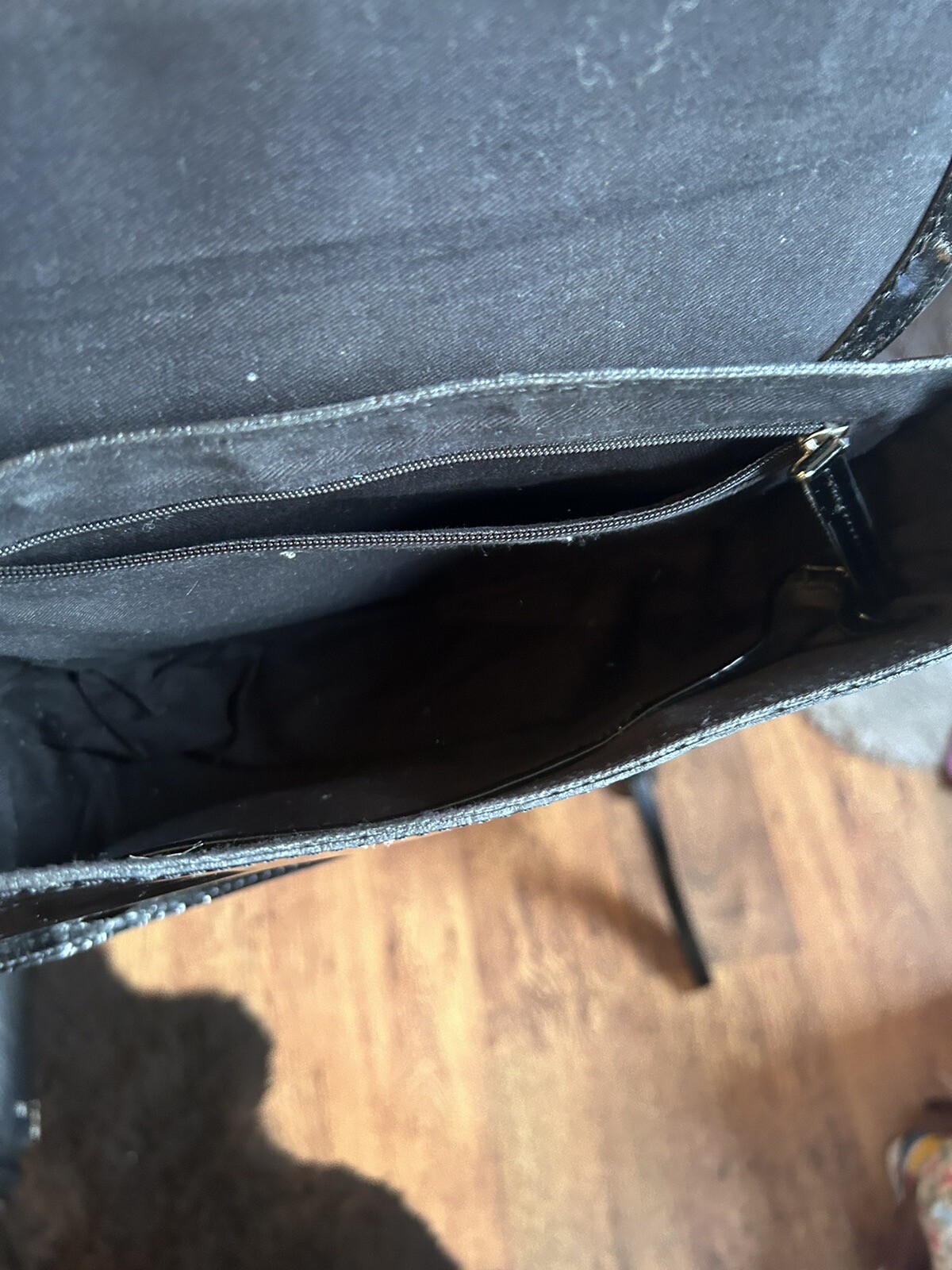 John Lewis Patent And Moleskin Crossbody Bag Beautiful eBay