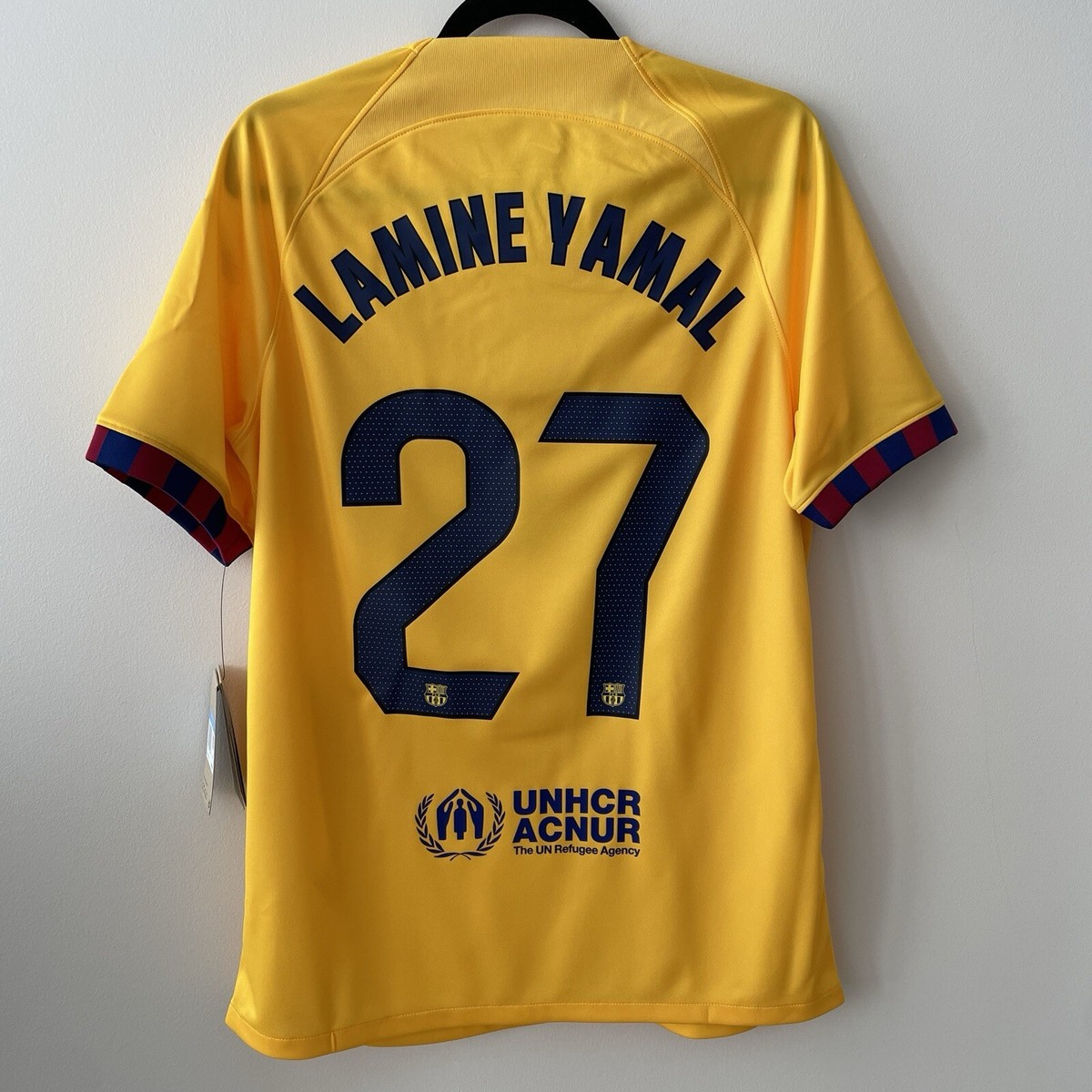FC Barcelona 2023-2024 ホームジャージ Lamine Ya Lamine Yamal Barcelona 2023 2024 4th Footbal Shirt Soccer