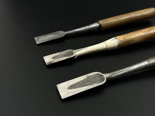 Vintage Japanese Chisel 3set Nomi /Hand Plane Saw Iron Hammer Hand Tool/d56 - Picture 20 of 24