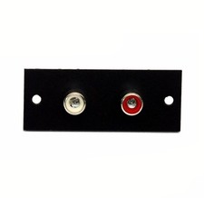 2pc RCA Jack Audio Panel set Nickel Plated 2P DK 3014 Taiwan  PU Set 