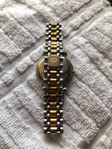 Gucci Watch 8000.2M 18k GP Gold Plated SS Two Tone Stainless Steel - Picture 4 of 12