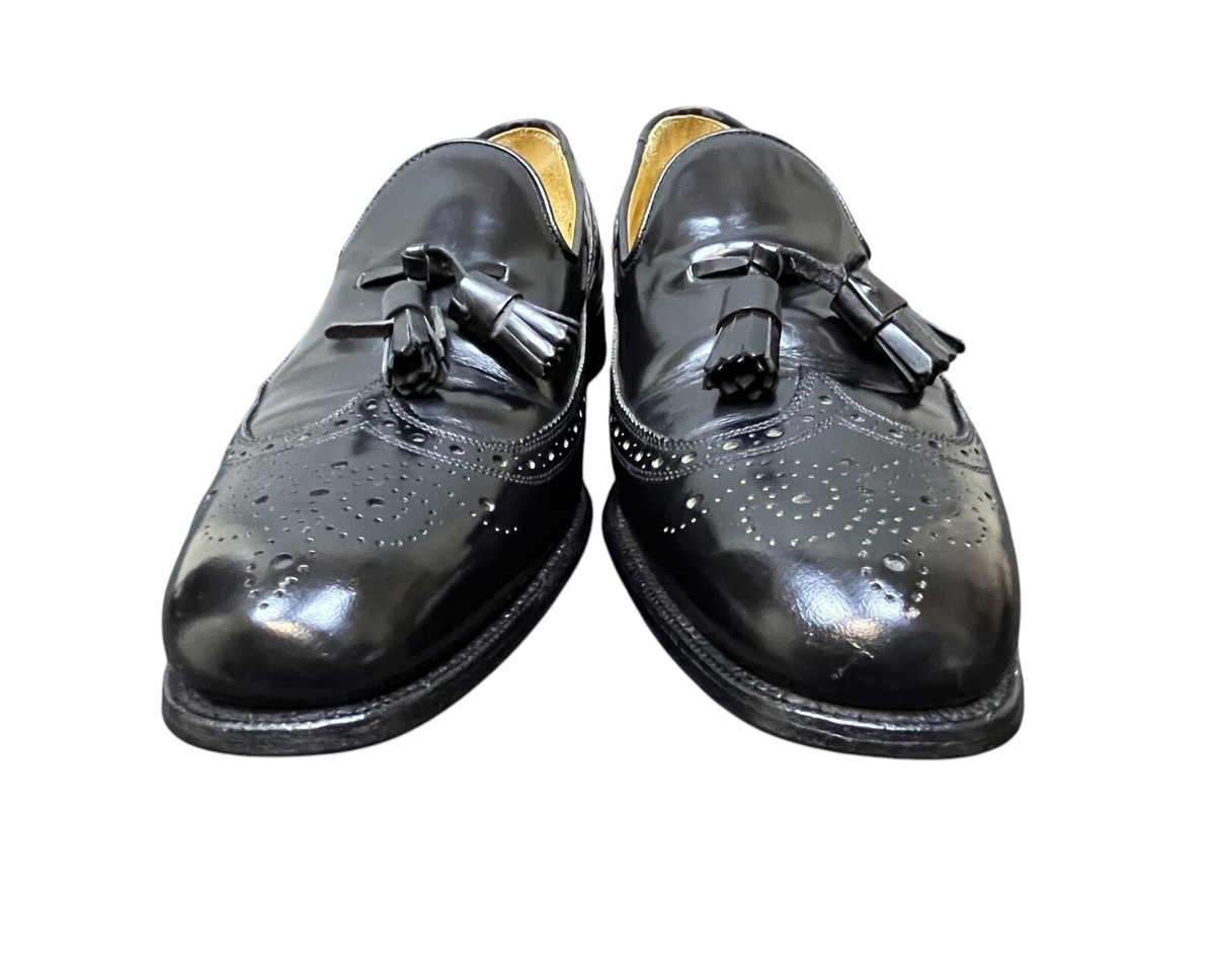 Cheaney Shoes | Royal Tweed Premium Grade | Tassel Loafers | UK 11.5 | US 12.5 Royal Tweed By Cheaney Of England Premium Grade Black Tassel  main image 3