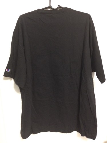 Men's Champion USA Flag Graphic Shirt Black 2XL Spell Out Big Logo Red White - Picture 3 of 5