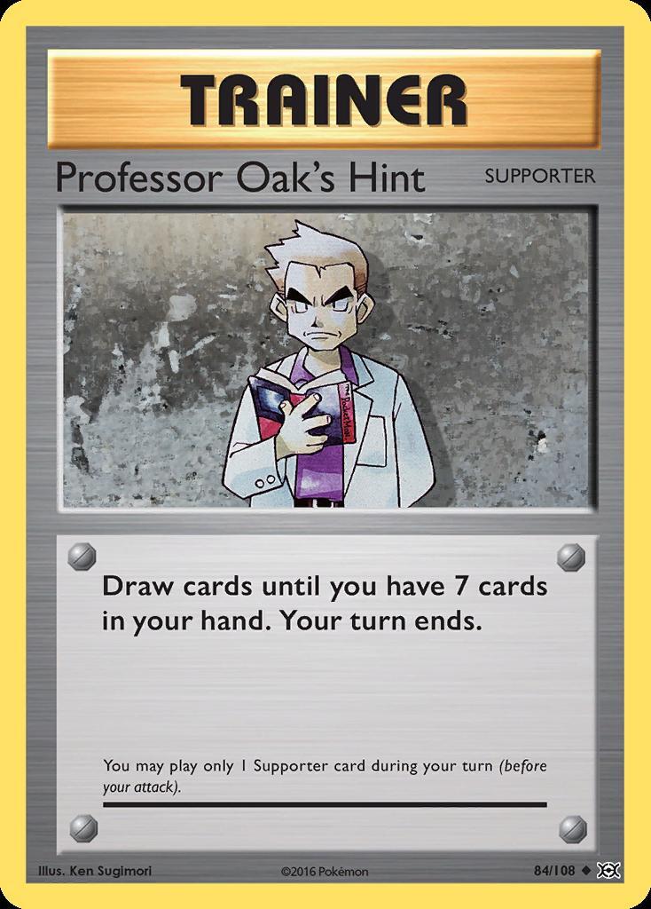Pokemon Professor Oak's Hint (84/113) Evolutions LP REVERSE HOLO