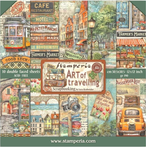 Stamperia - SBBL164 - ART OF TRAVELLING - 12" X 12" - Double Sided - 10 SHEETS - 第 1/14 張圖片