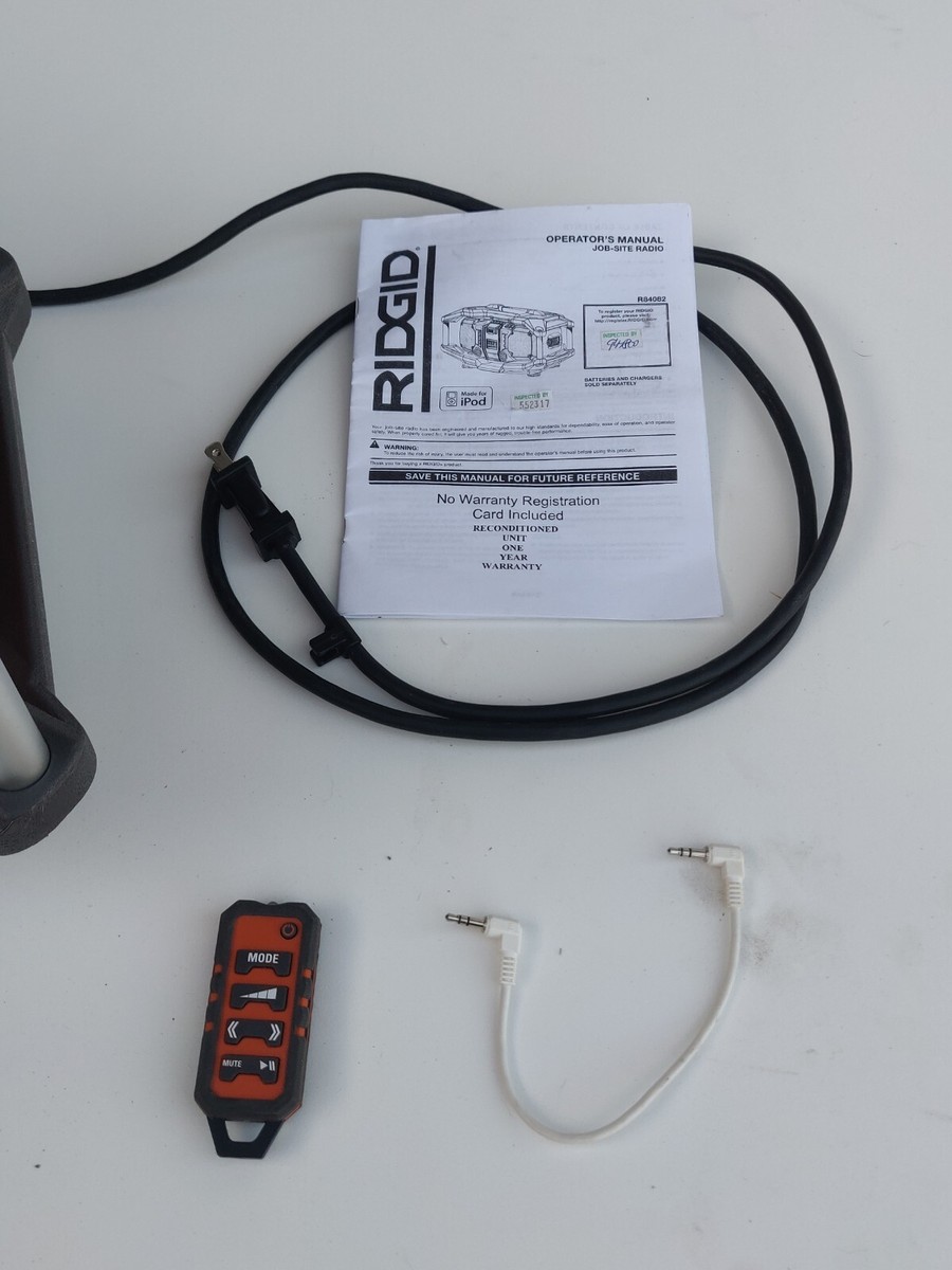 Ridgid R84082 18-Volt Jobsite Radio Boom Box - For parts | eBay