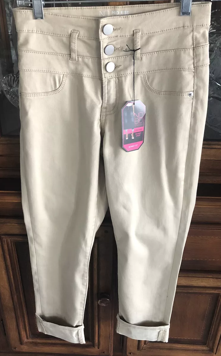 NoBo No Boundaries Teens Jeans NWT Size 5 Mid Rise Skinny Khaki