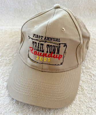 Snapback Hat Cap KC Trail Town Roundup First Annual 2005 Adult One Size Fits All