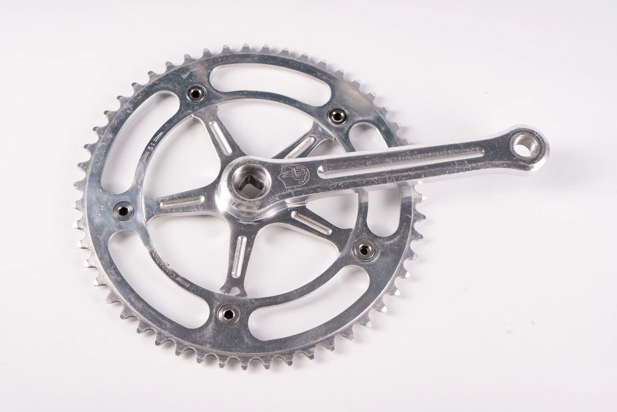 Vintage Campagnolo Pista Bicycle Right Crank Arm 51t Chainring 165 mm SUPER  RARE