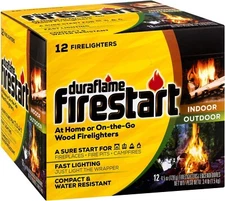 DURAFLAME 4841 FIRESTART 12 PACK FIRE LOG STARTER FIRELIGHTER WOODSTOVE