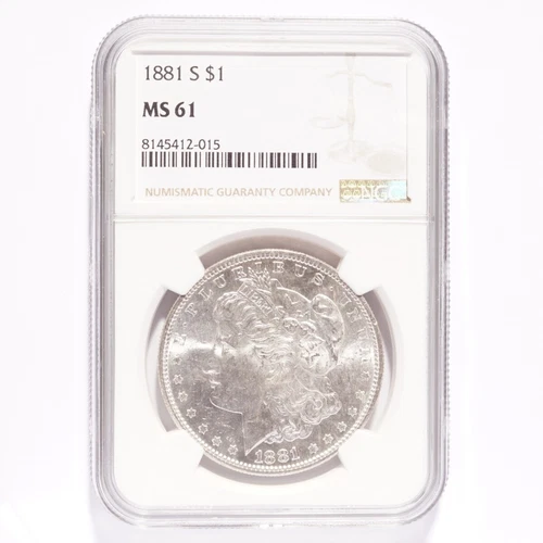 1881 Morgan Silver Dollar NGC MS61