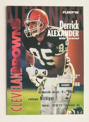 1995 Fleer Derrick Alexander #75 card