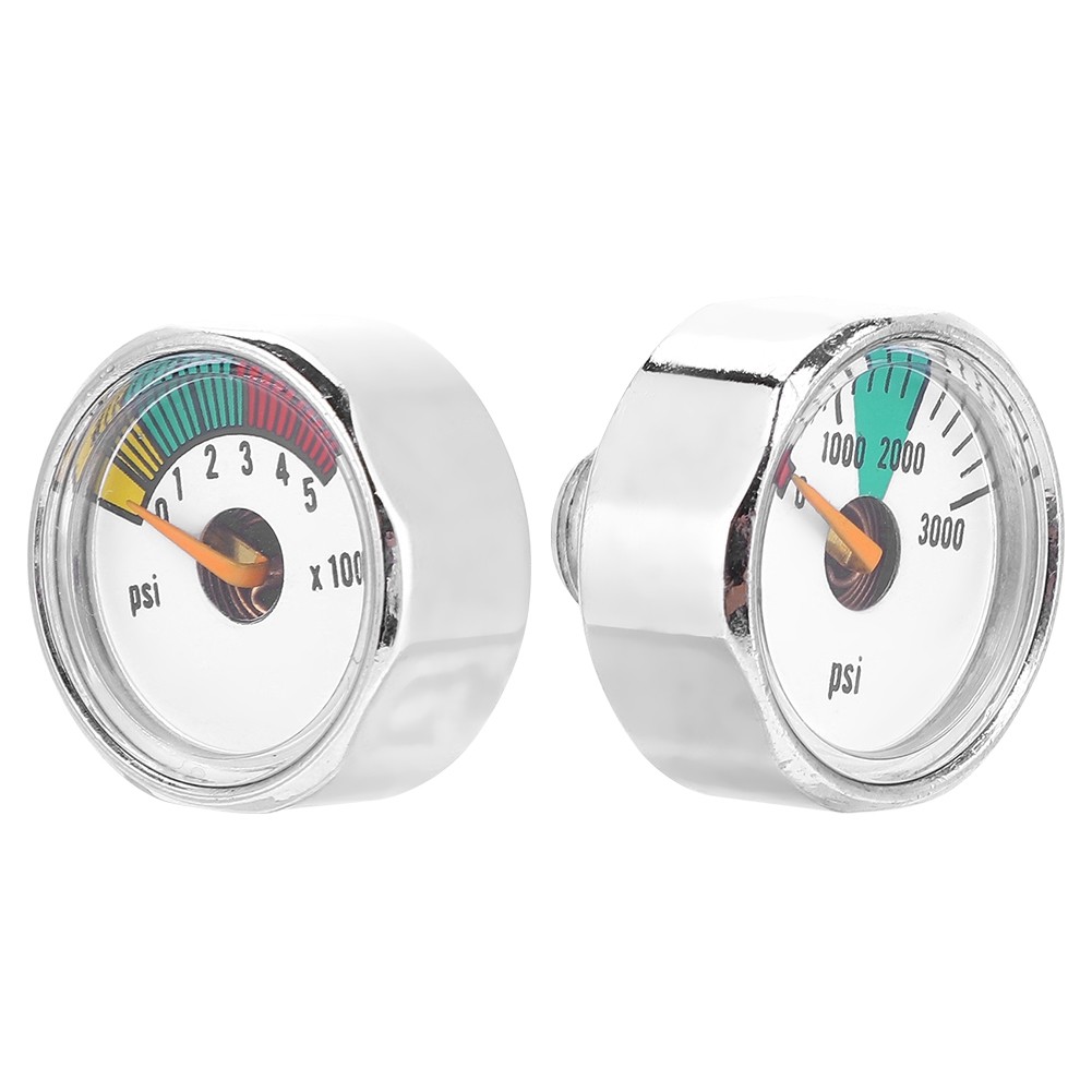 DEWIN Mini Pressure Gauge – 5000psi Or 3000psi – 1/8" NPT Stainless Steel – For Paintball Guns & PCP Air Rifles